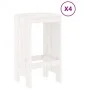 Garden table set and high stools 5 pieces white pine wood by , Garden sets - Ref: Foro24-3157740, Price: 312,77 €, Discount: %