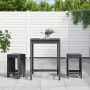 Garden set with table and high stools, 3 pieces, gray pine wood. by , Garden sets - Ref: Foro24-3157735, Price: 208,99 €, Dis...