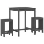 Set mit 3 hohen Gartentischen und Hockern Kiefernholz grau von , Gartensets - Ref: Foro24-3157735, Preis: 208,99 €, Rabatt: %