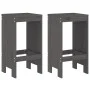 Set mit 3 hohen Gartentischen und Hockern Kiefernholz grau von , Gartensets - Ref: Foro24-3157735, Preis: 208,99 €, Rabatt: %