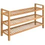 Shoe rack with 3 shelves solid oak wood 100x27x60 cm by vidaXL, Shoe racks and shoe organizers - Ref: Foro24-244209, Price: 1...