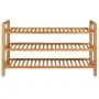 Shoe rack with 3 shelves solid oak wood 100x27x60 cm by vidaXL, Shoe racks and shoe organizers - Ref: Foro24-244209, Price: 1...