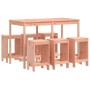 Juego de muebles de jardín 7 pzas madera maciza abeto Douglas