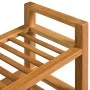 Shoe rack with 3 shelves solid oak wood 100x27x60 cm by vidaXL, Shoe racks and shoe organizers - Ref: Foro24-244209, Price: 1...