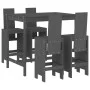 Garden set with table and high stools, 5 pieces, made of gray pine wood. by , Garden sets - Ref: Foro24-3157777, Price: 397,4...
