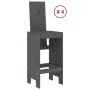 Garden set with table and high stools, 5 pieces, made of gray pine wood. by , Garden sets - Ref: Foro24-3157777, Price: 397,4...
