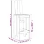 Garden set with table and high stools, 5 pieces, made of gray pine wood. by , Garden sets - Ref: Foro24-3157777, Price: 397,4...