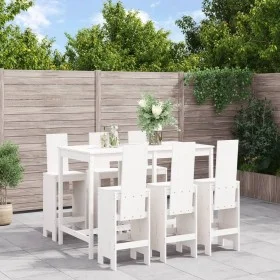 Set aus hohem Gartentisch und Hockern 7 Stück Kiefernholz weiß von , Gartensets - Ref: Foro24-3157782, Preis: 579,43 €, Rabat...