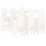 Garden table set and high stools 7 pieces white pine wood by , Garden sets - Ref: Foro24-3157782, Price: 586,91 €, Discount: %
