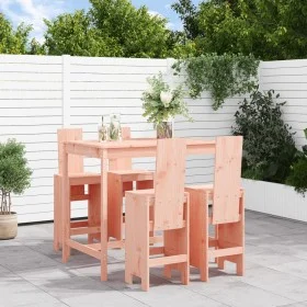 High table and 5-piece garden stools set made of solid Douglas fir wood by , Garden sets - Ref: Foro24-3157780, Price: 349,75...
