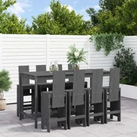 Hoher Gartentisch und Hocker 9 Stk. massives Kiefernholz grau von , Gartensets - Ref: Foro24-3157789, Preis: 787,58 €, Rabatt: %