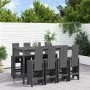 High table and stools garden set 9 pieces solid pine wood gray by , Garden sets - Ref: Foro24-3157789, Price: 787,58 €, Disco...