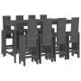 High table and stools garden set 9 pieces solid pine wood gray by , Garden sets - Ref: Foro24-3157789, Price: 787,58 €, Disco...