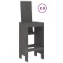 High table and stools garden set 9 pieces solid pine wood gray by , Garden sets - Ref: Foro24-3157789, Price: 787,58 €, Disco...