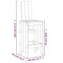 High table and stools garden set 9 pieces solid pine wood gray by , Garden sets - Ref: Foro24-3157789, Price: 787,58 €, Disco...
