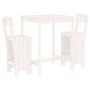 Garden table set and high stools 3 pieces white pine wood by , Garden sets - Ref: Foro24-3157794, Price: 229,98 €, Discount: %