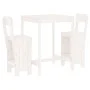 Set aus Tisch und hohen Gartenhockern 3 Stück Zirbenholz weiß von , Gartensets - Ref: Foro24-3157794, Preis: 227,04 €, Rabatt: %