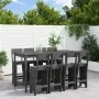 Mesa y taburetes altos jardín 9 pzas madera maciza de pino gris de , Conjuntos de jardín - Ref: Foro24-3157819, Precio: 697,9...