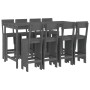 Hoher Gartentisch und Hocker 9 Stk. massives Kiefernholz grau von , Gartensets - Ref: Foro24-3157819, Preis: 707,29 €, Rabatt: %