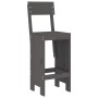 Hoher Gartentisch und Hocker 9 Stk. massives Kiefernholz grau von , Gartensets - Ref: Foro24-3157819, Preis: 707,29 €, Rabatt: %