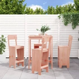High table and 5-piece garden stools set made of solid Douglas fir wood by , Garden sets - Ref: Foro24-3157804, Price: 312,97...