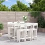 Garden table set and high stools 7 pieces white pine wood by , Garden sets - Ref: Foro24-3157812, Price: 542,41 €, Discount: %