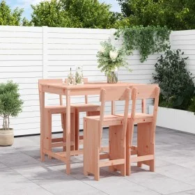 High table and 5-piece garden stools set made of solid Douglas fir wood by , Garden sets - Ref: Foro24-3157810, Price: 330,90...