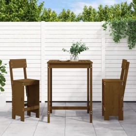 Hoher Gartentisch und Hocker 3 Stk. Zirbenholz honigbraun von , Gartensets - Ref: Foro24-3157796, Preis: 230,80 €, Rabatt: %
