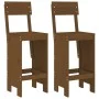 Garden table and 3-piece high stools set made of brown honey pine wood. by , Garden sets - Ref: Foro24-3157796, Price: 227,53...