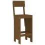 Garden table and 3-piece high stools set made of brown honey pine wood. by , Garden sets - Ref: Foro24-3157796, Price: 227,53...