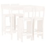 Garden table set and high stools 5 pieces white pine wood by , Garden sets - Ref: Foro24-3157806, Price: 378,15 €, Discount: %