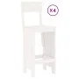 Garden table set and high stools 5 pieces white pine wood by , Garden sets - Ref: Foro24-3157806, Price: 372,75 €, Discount: %