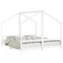 Bettgestell für Kinder Zirbenholz weiß 2x(90x200) cm von , Kinderbetten und Betten für Kinder - Ref: Foro24-3200590, Preis: 2...