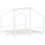 Estructura de cama para niños madera pino blanco 2x(90x200) cm