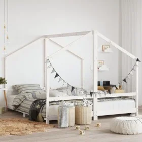 Estructura de cama para niños madera pino blanco 2x(90x190) cm by , Cribs and beds for children - Ref: Foro24-3200599, Price:...