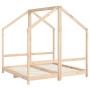 Estructura de cama deniños madera maciza de pino 2x(70x140) cm