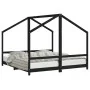 Children's bed frame made of black pine wood 2x(90x190) cm by , Cribs and beds for children - Ref: Foro24-3200600, Price: 265...