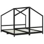 Children's bed frame made of black pine wood 2x(90x190) cm by , Cribs and beds for children - Ref: Foro24-3200600, Price: 265...