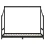 Children's bed frame made of black pine wood 2x(90x190) cm by , Cribs and beds for children - Ref: Foro24-3200600, Price: 265...