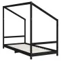 Children's bed frame made of black pine wood 2x(90x190) cm by , Cribs and beds for children - Ref: Foro24-3200600, Price: 265...