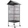 Vogelkäfig mit schwarzem Stahldach 66x66x155 cm von vidaXL, Füße und Vogelkäfige - Ref: Foro24-170409, Preis: 140,32 €, Rabat...