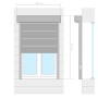 Weißes Aluminiumrollo 100x210 cm von , Fensterläden - Ref: Foro24-144969, Preis: 295,42 €, Rabatt: %