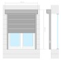 Anthrazitgraues Aluminium-Rollo 70x100 cm von , Fensterläden - Ref: Foro24-144976, Preis: 154,69 €, Rabatt: %