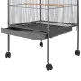 Bird cage with black steel roof 66x66x155 cm by vidaXL, Feet and bird cages - Ref: Foro24-170409, Price: 137,93 €, Discount: %
