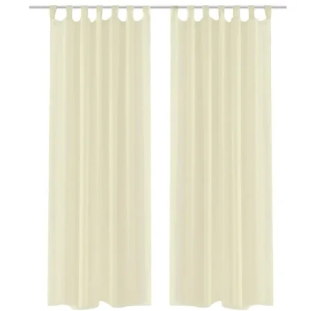 2 Cream-colored sheer curtains 140 x 245 cm by , Curtains and curtains - Ref: Foro24-130202, Price: 19,37 €, Discount: %