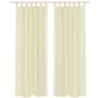 2 Cream-colored sheer curtains 140 x 245 cm by , Curtains and curtains - Ref: Foro24-130202, Price: 19,37 €, Discount: %