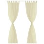 2 Cream-colored sheer curtains 140 x 245 cm by , Curtains and curtains - Ref: Foro24-130202, Price: 24,20 €, Discount: %