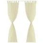 2 Cream-colored sheer curtains 140 x 245 cm by , Curtains and curtains - Ref: Foro24-130202, Price: 19,37 €, Discount: %