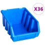 96-teiliges Aufbewahrungsboxen-Set mit blauen Wandpaneelen von , Werkzeugschränke - Ref: Foro24-146282, Preis: 93,23 €, Rabat...