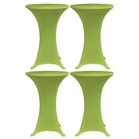 Funda elástica para mesa 4 unidades 80 cm verde